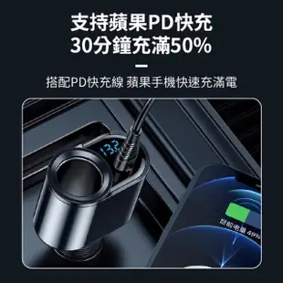 【Songwin】127W 萬向360隨意彎折/車用充電器(TypeC+雙USB)