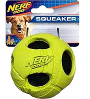 Nerf Dog Rubber Wrapped Bash Tennis Ball Dog Toy, Large, Green