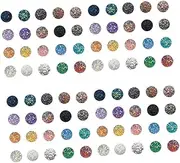 ELAYARD 100Pcs Round Resin Rhinestone Flat Back DIY Jewelry Accessories for Earrings Bracelets Crafts Random Color for Jewelry Making