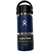 Hydro Flask 16oz Wide Mouth w/ Flex Sip Lid Blue Stainless Steel Bottle New