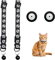 Smart Cat Door for Interior & Exterior, Microchip Cat Pet Door with 2 Collar Sensor Keys & 1 Remote Control & 4 Way Locking Cat Flap with Collar Activated Automatic Opening (White Tags 2Pack)