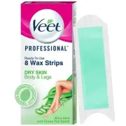 Veet Full Body Waxing Strips Kit For Dry Skin 8 Strips (free shipping)