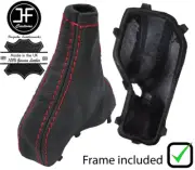 RED STITCH LEATHER AUTOMATIC GEAR BOOT PLASTIC FRAME FOR VOLVO XC90 02-14