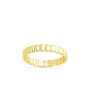 Sterling Forever 14K Over Silver Stacey Textured Band Ring