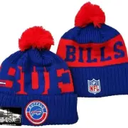 NWT Buffalo Bills Pom Knit Beanie Fleece Lining OSFA Unisex