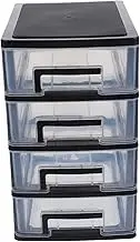 Vaguelly Small Black Storage Drawers 24-piece Set Office Study Room Decor Stackable Storage Shelves