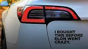 Elon Musk Car Sticker for Tesla, Car Bumper Sticker Decal, 7 inches - Funny Car Sticker Window Decal (Black)
