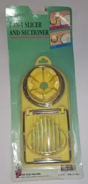 Vintage 3 In 1 Egg Slicer Wedges Rosettes In Original Box