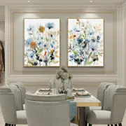 Canvas Framed Colourful Floras Watercolour style 2 sets Wall Art Home Decor