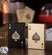 New 2025 Ace Playing Cards Lighter Butane Gas Wind proof Jet Lighter(GOLD)