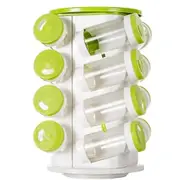 Revolving Transparent Spice Rack Rotating Kitchen Organiser Spice Jars & Racks