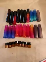 LOT of 28 Colorful EMPTY BOTTLES for Perfumes or Oils