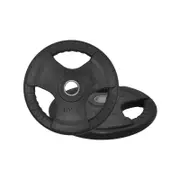 10kg x 2 Rubber Coated Cast Iron Olympic Weight Plate - Commercial Grade