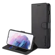 For Samsung Galaxy S21+ /S21 Plus 5G Case SupRShield Wallet Card Leather Flip Magnetic Stand Phone Cover (Black)