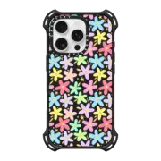 iPhone 16 Pro Bounce Case MagSafe Compatible Transparent Colorful Pastel Flowers Floral Pattern