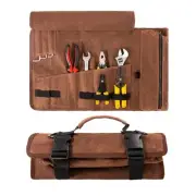 tool roll up bag, Waxed Canvas Roll Up Tool Bag, Heavt Duty Tool Organizer Po...