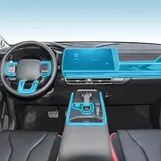 Car Interior Film Dashboard Piano Board Shift Center Console Anti-Scratch Transparent TPU Protection Film,for Haval X Dog 2024-2025 (Style for LHD)