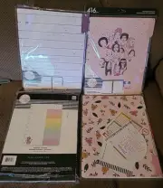 Lot 4 Happy Planner Kits Schedule Paper Block Pad Calendar Extension Folders