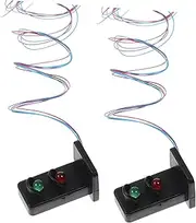 Kisangel 2pcs Mini Signal Light Model for Sand Table DIY Traffic Scene Decor Realistic Design Train Accessories for Model Layouts and Dioramas Craftsmanship