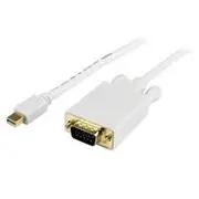 StarTech Connect a Mini DisplayPort-equipped PC or Mac\u00A8 to a VGA monitor/projector, with a 10ft long white cable MDP2VGAMM10W