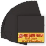 [] TANT Large 10 Inch (25 Cm) Double Sided Single Color (Black) 20 Sheets (All S