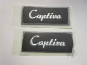 CAPTIVA 70004679-4 RAISED DECAL SET OF (2) GRAY / SILVER 2 1/2" X 1" BOAT