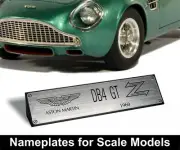Nameplate for 1/18 Aston Martin DB1 DB2 DB3 DB4 GT Zagato DB5 DB6 DB7 DBS V8