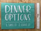 Chalk Couture Dinner Options Size B Transfer Stencil 8x10 Retired