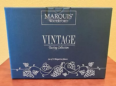 VTG Tasting Collection Set Of 2 Marquis By Waterford Margarita Crystal Glasses