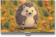 [LKHDS] Slim Aluminum Alloy Business Card Holder Hedgehog Pocket Business Card Case Portable Business Card Wallet Business Card Holders Handheld Card Box for Women Men, style, One size, Style, One size