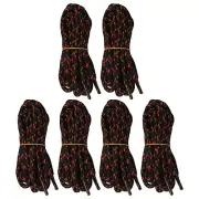 6 pairs 5mm Thick Heavy duty Round Hiking Work Boot Shoe laces Military Strings