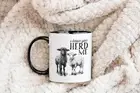 I know you herd me pun Novelty mug black and white