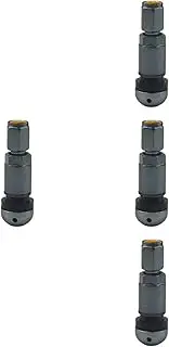 4 Pieces Bolt in Tire Valve Stem Cap Easy Installation Car Accessories Repair Parts Prevent Tire Blowouts Replacements, Grey