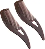 2 Pieces Dandruff Comb,Hollow Tooth Comb for Dandruff Scalp,Press Type Hair Comb with Skin Scraping Handle,Scalp Care Comb for Women Men