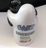 Salt and Pepper Shaker - HUGGING GHOSTS -black & white -Looking for Me?