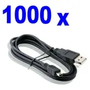 Wholesale 1000pcs USB 2.0 A Male to Mini 5 Pin B V3 Charging Cables Cord Adapter