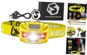 Rechargeable LED Headlamp – Ultralight, Waterproof, and USB Neon Yellow