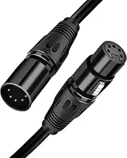tunghey 5 PIN XLR DMX Cable Adapter, DMX512 5PIN DMX Female to Male 5-PIN DMX Cable for Moving Head Light, par Light, Spotlight (0.3m)