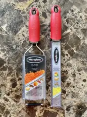 Set of 2 MICROPLANE grater & zester Premium Gourmet Series red handles