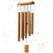 Wooden Bamboo Wind Chimes Sympathy Outdoor Windchimes for Patio Porch Garden