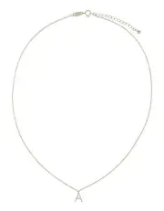 [Mocha] Elly Lou Timeless Initial A Necklace in Silver