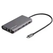 USB C Multiport Adapter, USB-C Mini Travel Dock w/ 4K HDMI or 1080p VGA, 3x USB 3.0 Hub - DKT30CHVAUSP