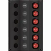 Marine Circuit breaker LED 12v switch panel with 6 switches