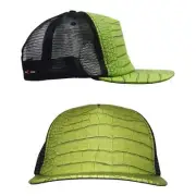 Flat Peak Truckers Cap Hat Australian Design Mens Womens Unisex Green
