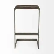 Kiran 18L x 17W x 30H Medium Brown Wood Bar Stool