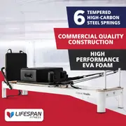 Lifespan Fitness Contour Studio Commercial Pilates Reformer Bed Set
