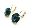 Mariana Earrings Exquisite Round Montana Austrian Crystals My Treasures Coll.