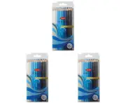 3x 12pc Jasart Studio Sch Artist Art/Craft Colour Pencil Set Non-Toxic Ocean