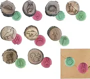 Animal Track Stamps for Kids | Craft Stamps - Wooden Stamp, Animal Stamp, Craft Stamps, Animal Paw Stamp for Creative Arts, Footprint Stamp