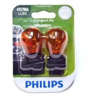 Philips LongerLife 4157NA 28.5/7.5W Two Bulbs Rear Turn Signal Replacement DOT